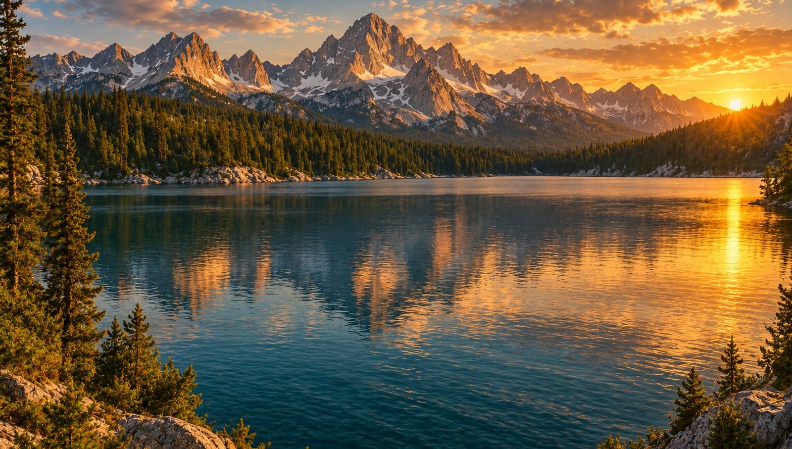 Idaho landscape at golden hour