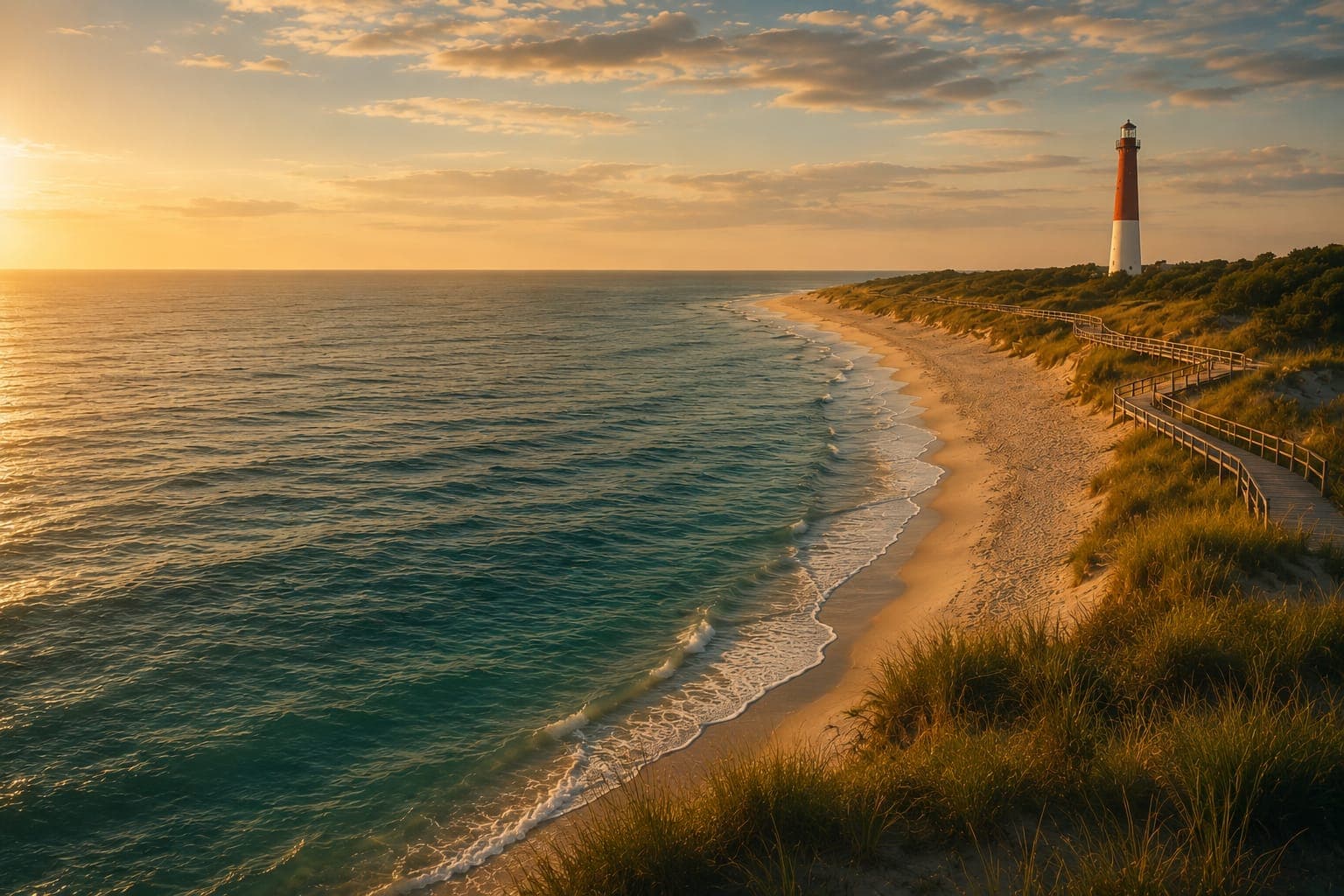 New Jersey landscape at golden hour