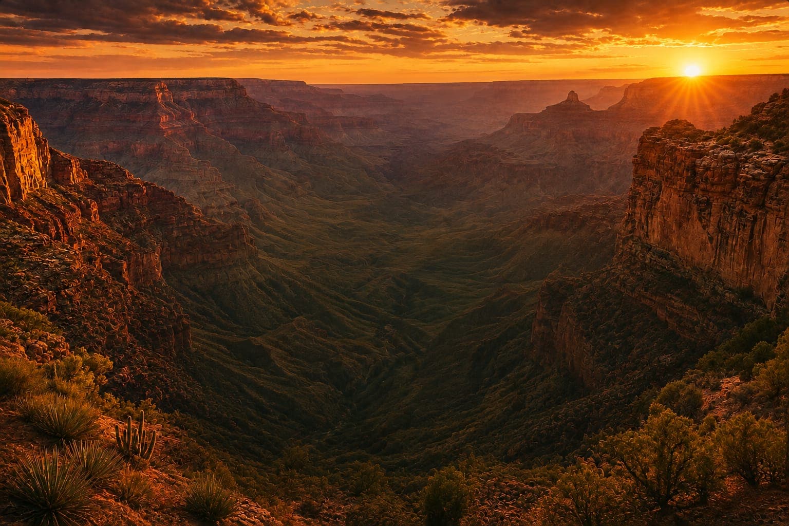Arizona landscape at golden hour