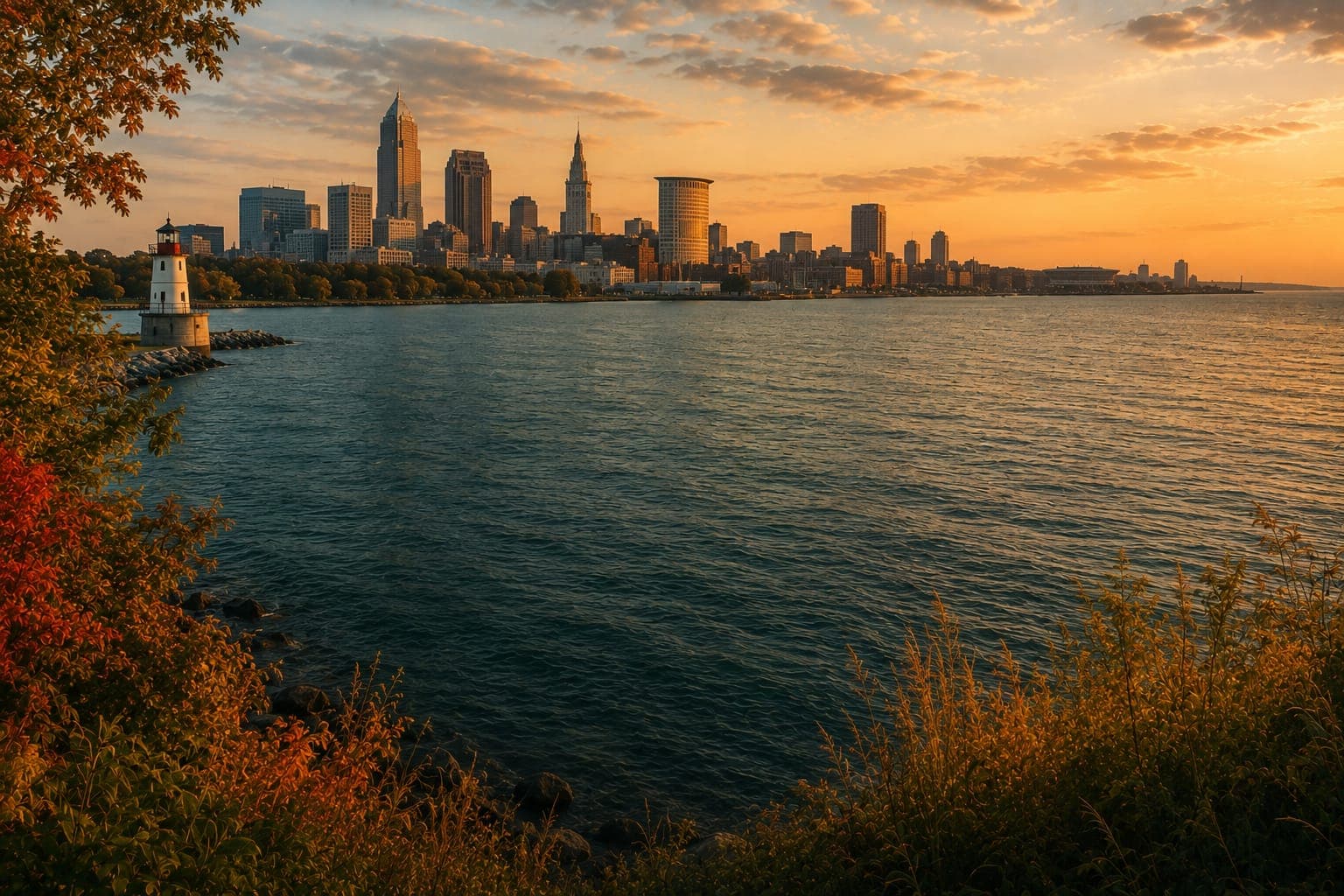 Ohio landscape at golden hour